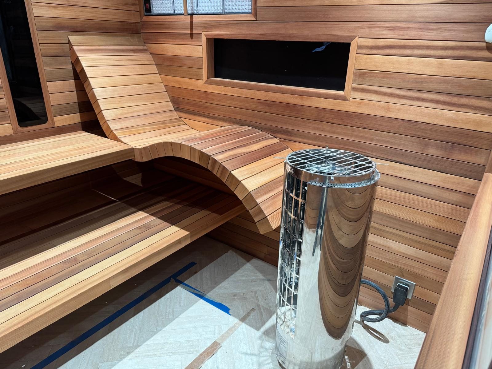 A Cielo infrared sauna, built alongside traditional systems